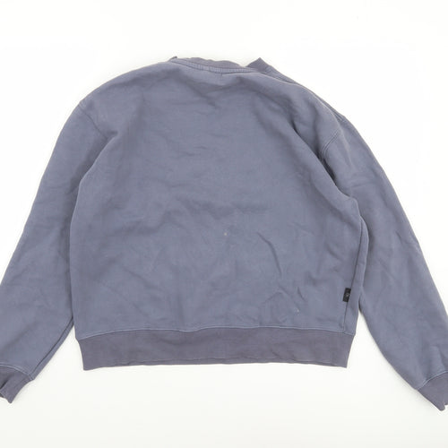 Diesel Women's Blue Crew Neck Pullover Sweatshirt Size S