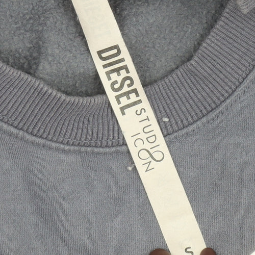 Diesel Women's Blue Crew Neck Pullover Sweatshirt Size S