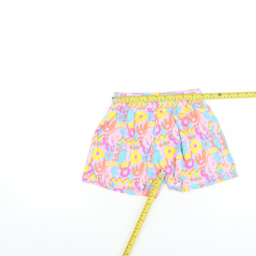 Dunnes Stores Girls Multicoloured 4-5 Years Cotton Poplin Elastic Waist Shorts
