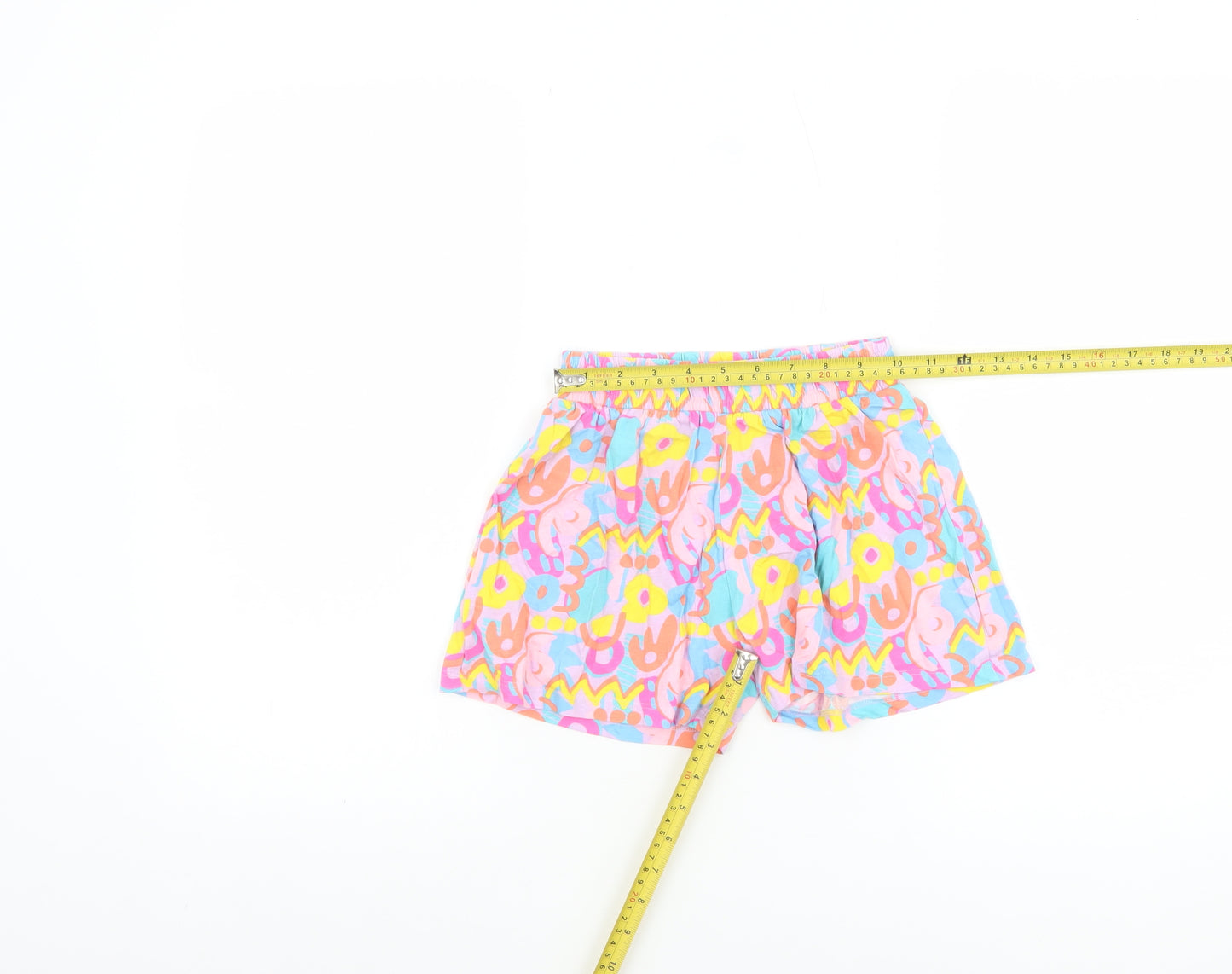 Dunnes Stores Girls Multicoloured 4-5 Years Cotton Poplin Elastic Waist Shorts