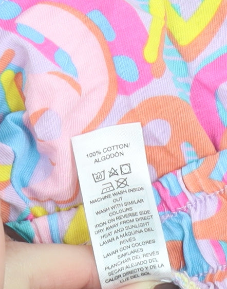 Dunnes Stores Girls Multicoloured 4-5 Years Cotton Poplin Elastic Waist Shorts