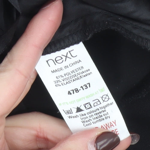 Next Women Black Size 8 Regular Straight Leg Dress Pants