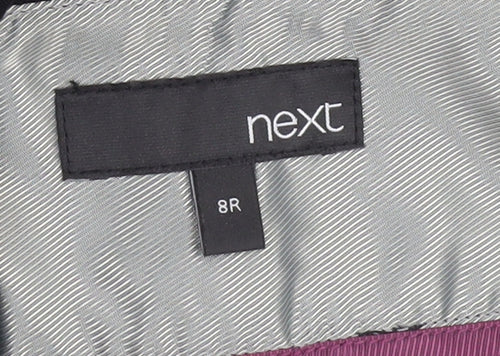 Next Women Black Size 8 Regular Straight Leg Dress Pants