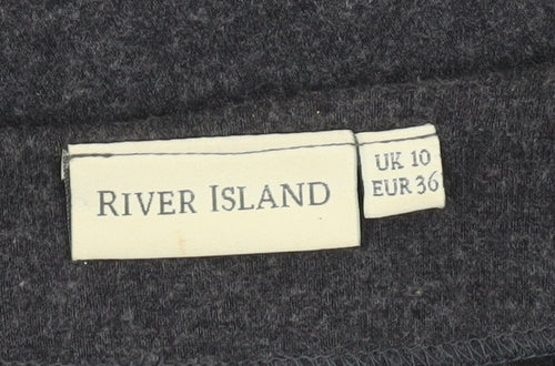 River Island Women’s Grey Cotton Acrylic Cardigan UK 10