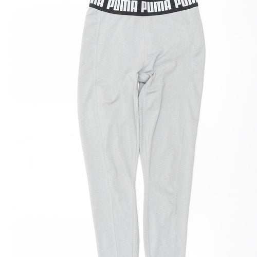Puma Women's Grey Small Leggings with Elastic Waistband