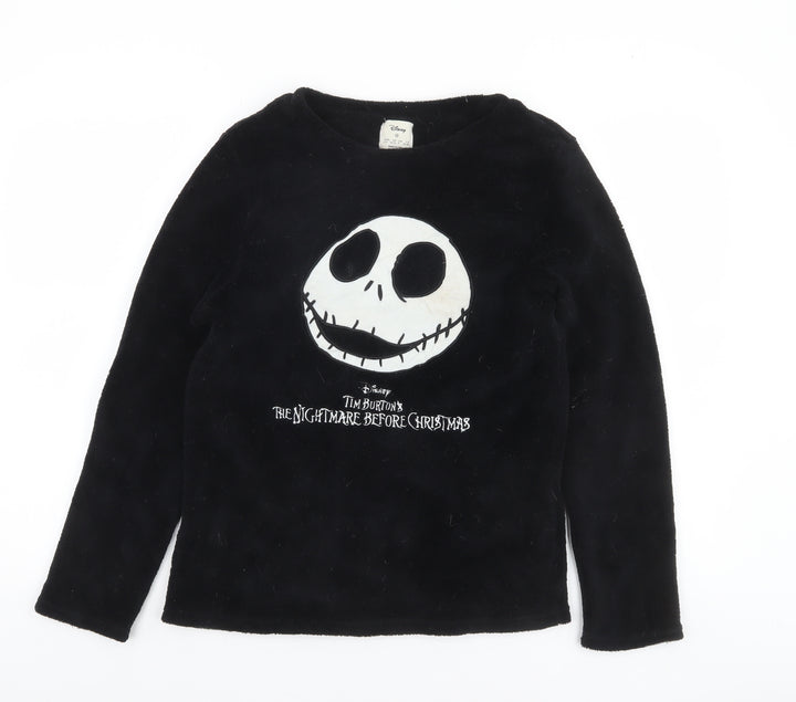 Disney Women’s Black XS Fleece Nightshirt Jack Skellington The Nightmare Before Christmas