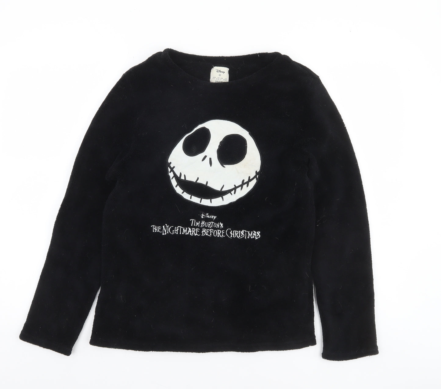 Disney Women’s Black XS Fleece Nightshirt Jack Skellington The Nightmare Before Christmas