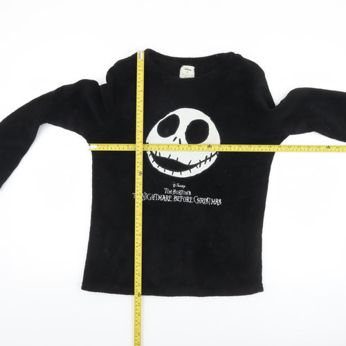 Disney Women’s Black XS Fleece Nightshirt Jack Skellington The Nightmare Before Christmas
