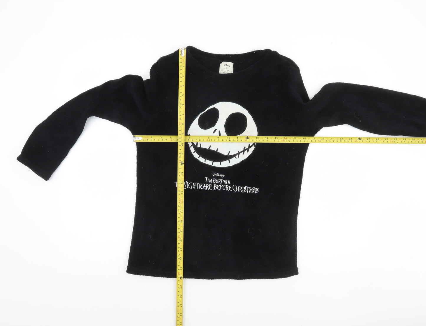 Disney Women’s Black XS Fleece Nightshirt Jack Skellington The Nightmare Before Christmas
