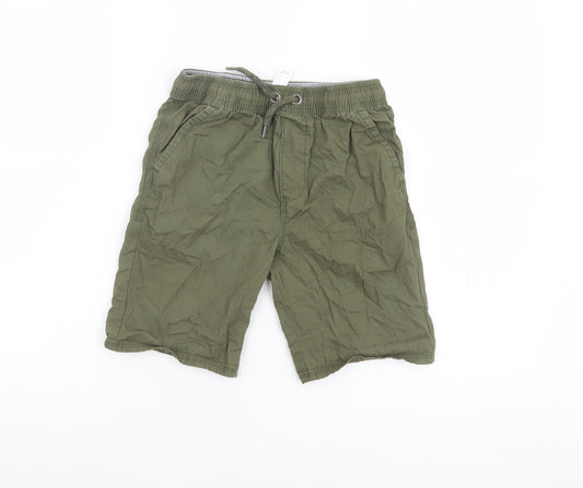 George Boys Green Cargo Shorts 9-10 Years Regular Fit Drawstring Waist