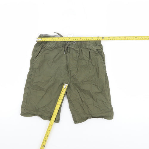George Boys Green Cargo Shorts 9-10 Years Regular Fit Drawstring Waist