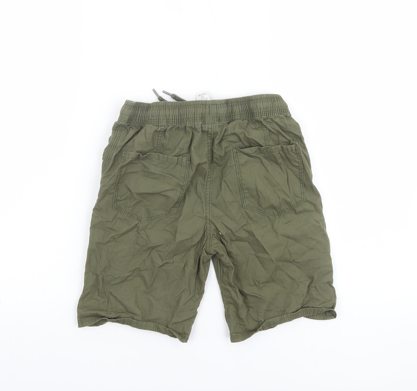 George Boys Green Cargo Shorts 9-10 Years Regular Fit Drawstring Waist