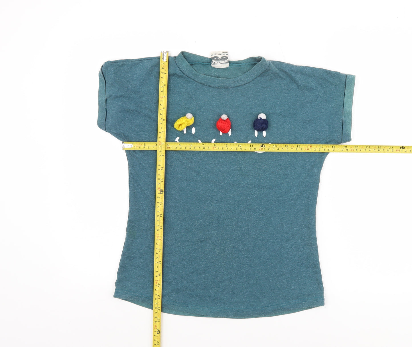 Lee Cooper Girls Blue Graphic Smiley Short Sleeve T-Shirt 6 Years