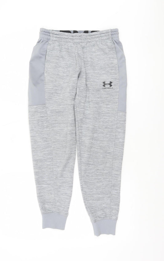 Under Armour Boys Grey ColdGear Jogger Trousers Size L Activewear