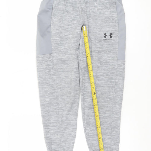 Under Armour Boys Grey ColdGear Jogger Trousers Size L Activewear