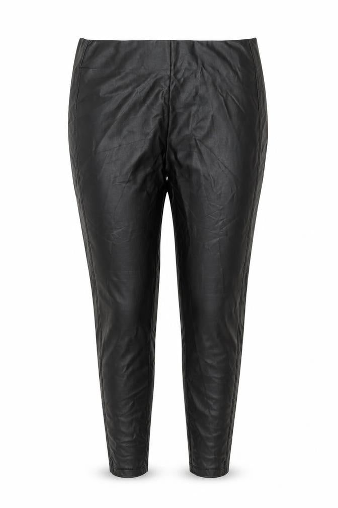 Dunnes Women’s Black Faux Leather Stretch Leggings Size 14