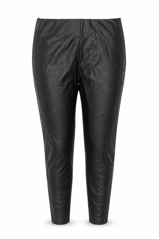 Dunnes Women’s Black Faux Leather Stretch Leggings Size 14