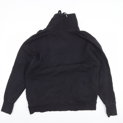 Editor's Cut Womens Black Size 14 Funnel Neck Pullover Sweatshirt