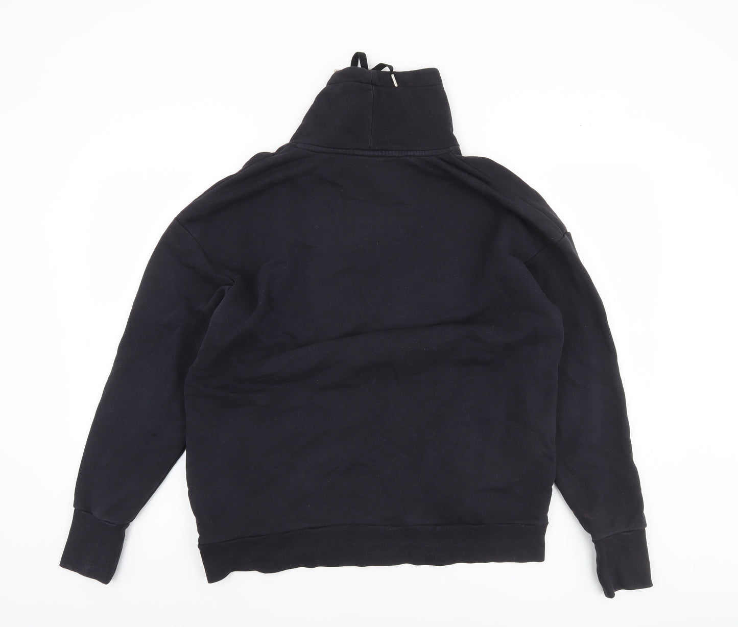 Editor's Cut Womens Black Size 14 Funnel Neck Pullover Sweatshirt