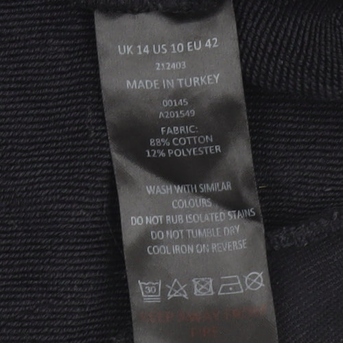 Editor's Cut Womens Black Size 14 Funnel Neck Pullover Sweatshirt
