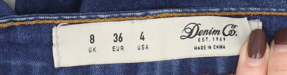 Denim Co. Women's Blue Size 8 Skinny Stretch Jeans