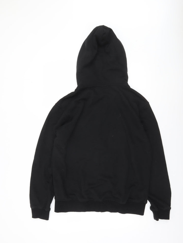 Opened & Co Men's Black Full Zip Hoodie S Rhinestone Logo