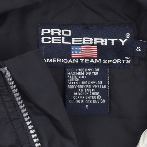 Pro Celebrity Men's Black Windbreaker Jacket S Track & Field Sport