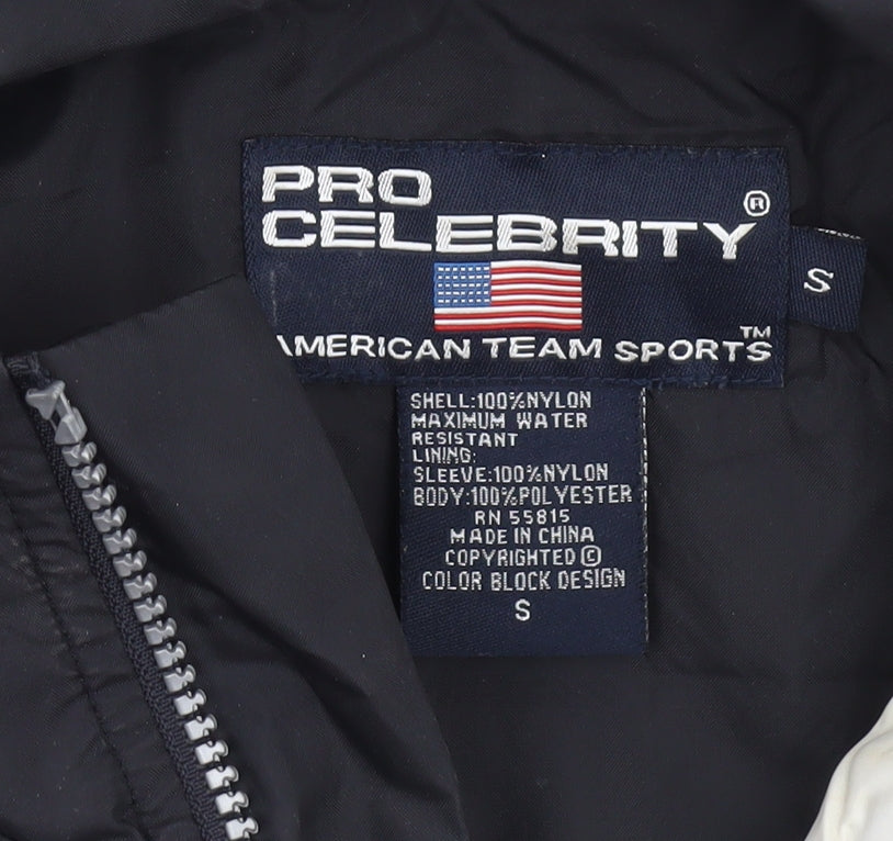Pro Celebrity Men's Black Windbreaker Jacket S Track & Field Sport