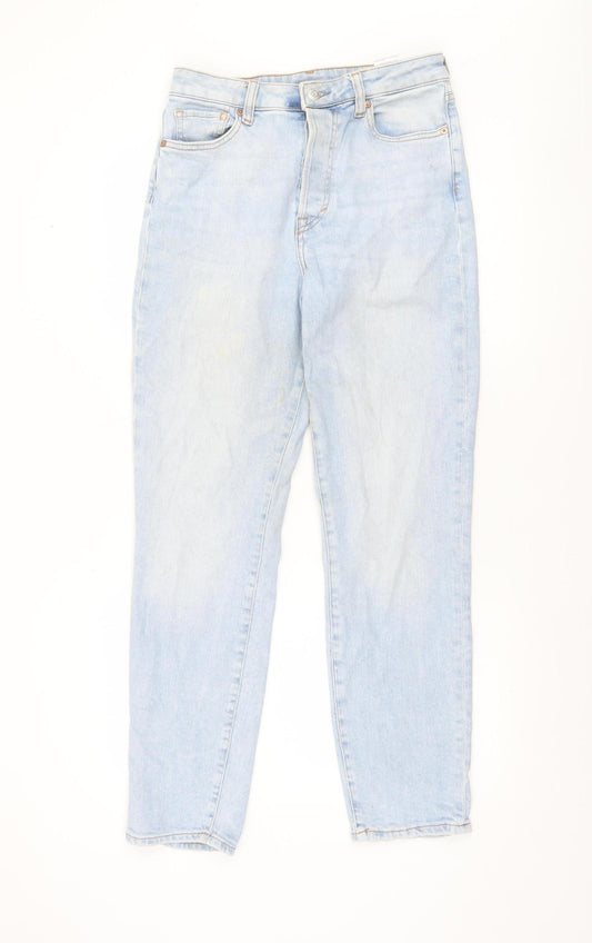 H&M Women’s Light Blue Mom Jeans Size 8 High Waist Denim