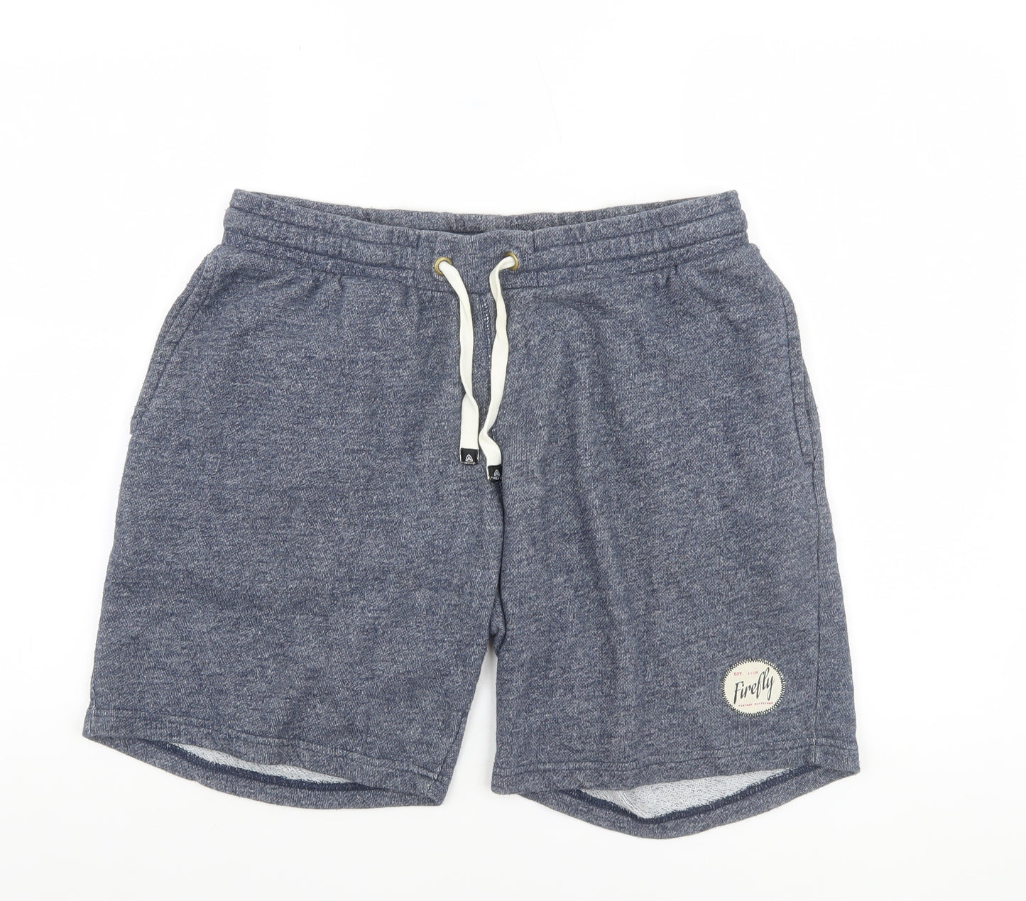 Firefly Men's Blue Sweat Shorts L Cotton Blend Casual