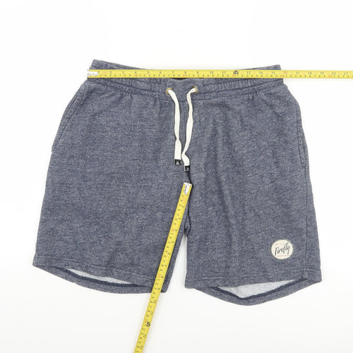 Firefly Men's Blue Sweat Shorts L Cotton Blend Casual