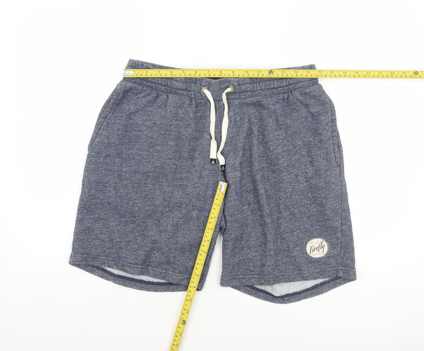 Firefly Men's Blue Sweat Shorts L Cotton Blend Casual