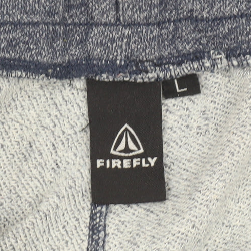 Firefly Men's Blue Sweat Shorts L Cotton Blend Casual