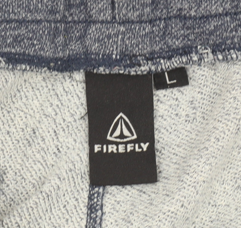 Firefly Men's Blue Sweat Shorts L Cotton Blend Casual
