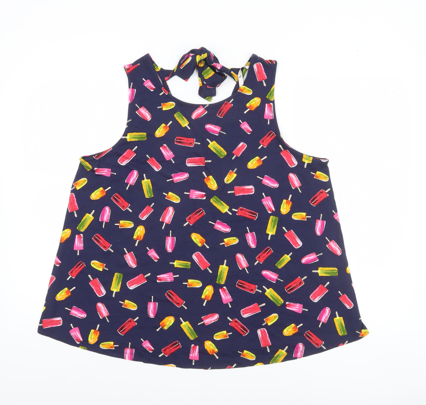 Tu Women’s Multicoloured Halter Tank Top Size 16 Viscose Stretch