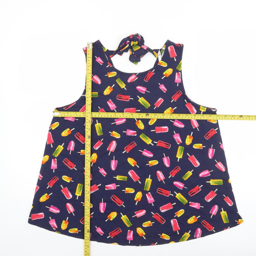 Tu Women’s Multicoloured Halter Tank Top Size 16 Viscose Stretch