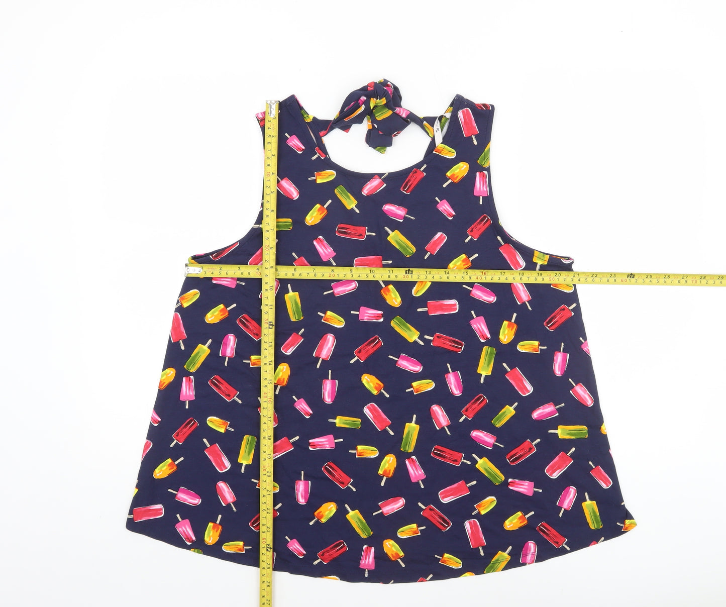 Tu Women’s Multicoloured Halter Tank Top Size 16 Viscose Stretch