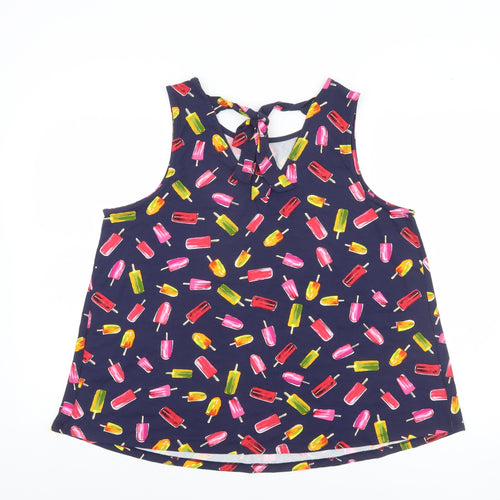 Tu Women’s Multicoloured Halter Tank Top Size 16 Viscose Stretch