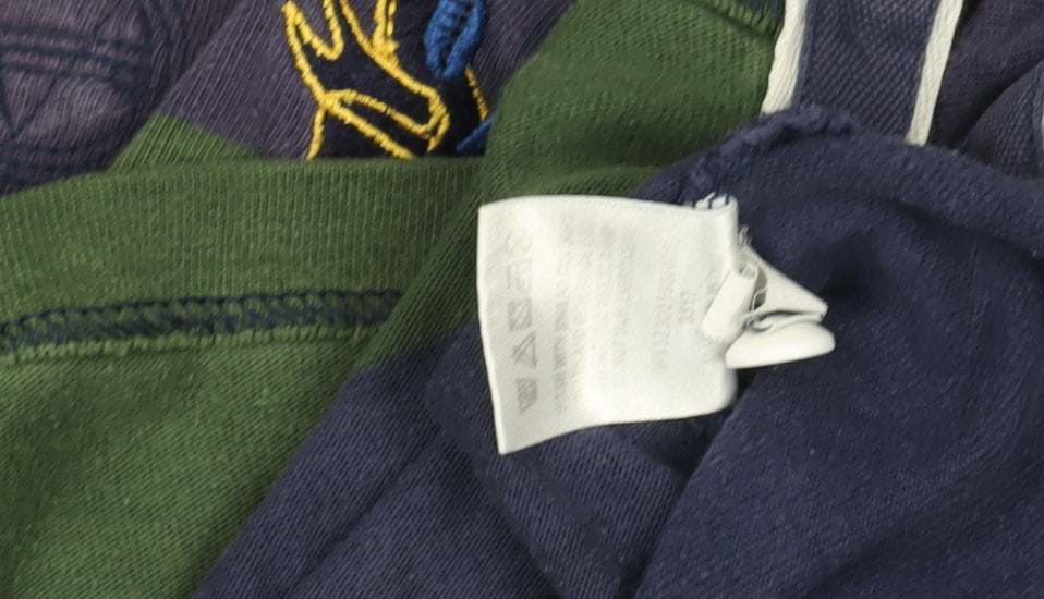 J.Hampton and Sons Men's Green Striped Rugby Sweatshirt L Cotton Classic