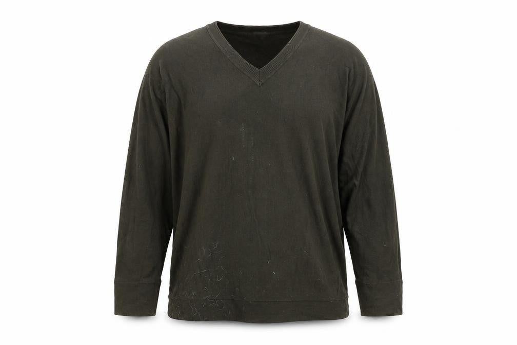 Jigsaw Men's Black Cotton V-Neck Jumper Size M Classic Knit