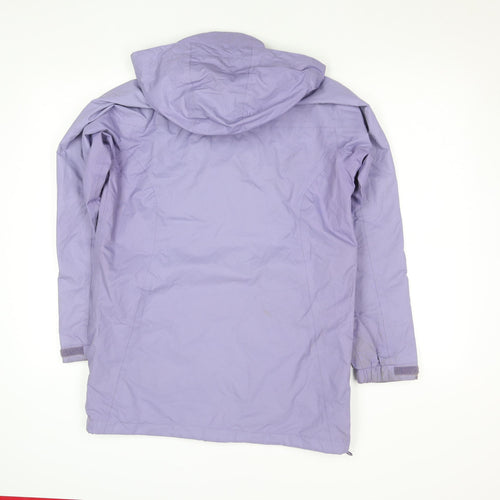 Mountain Warehouse Womens Purple Waterproof Hooded Rain Jacket UK 10