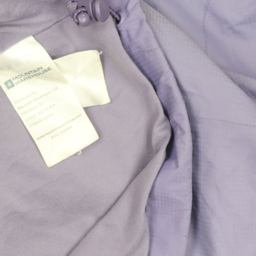 Mountain Warehouse Womens Purple Waterproof Hooded Rain Jacket UK 10