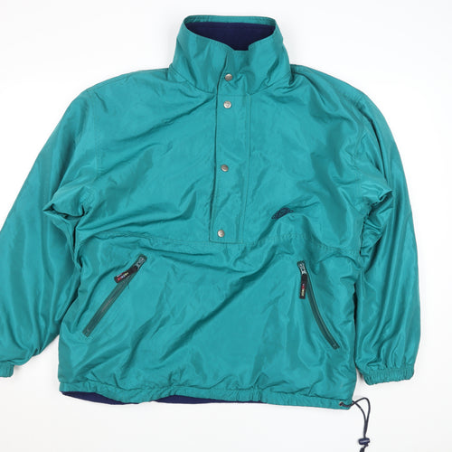 Tenson Men’s Green Anorak Jacket S Windproof Water Resistant Outdoor