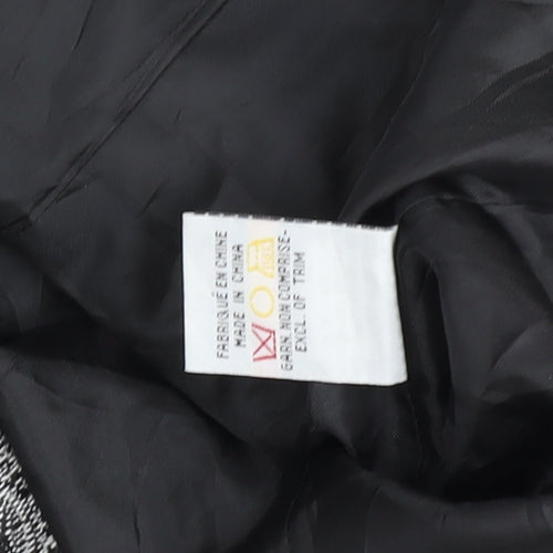 Jessica Women’s Black Paisley Cotton Blend Lined Blazer Size 12