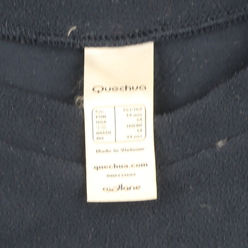 Quechua Boys Blue Fleece Pullover Sweatshirt 10 Years Hiking Warm