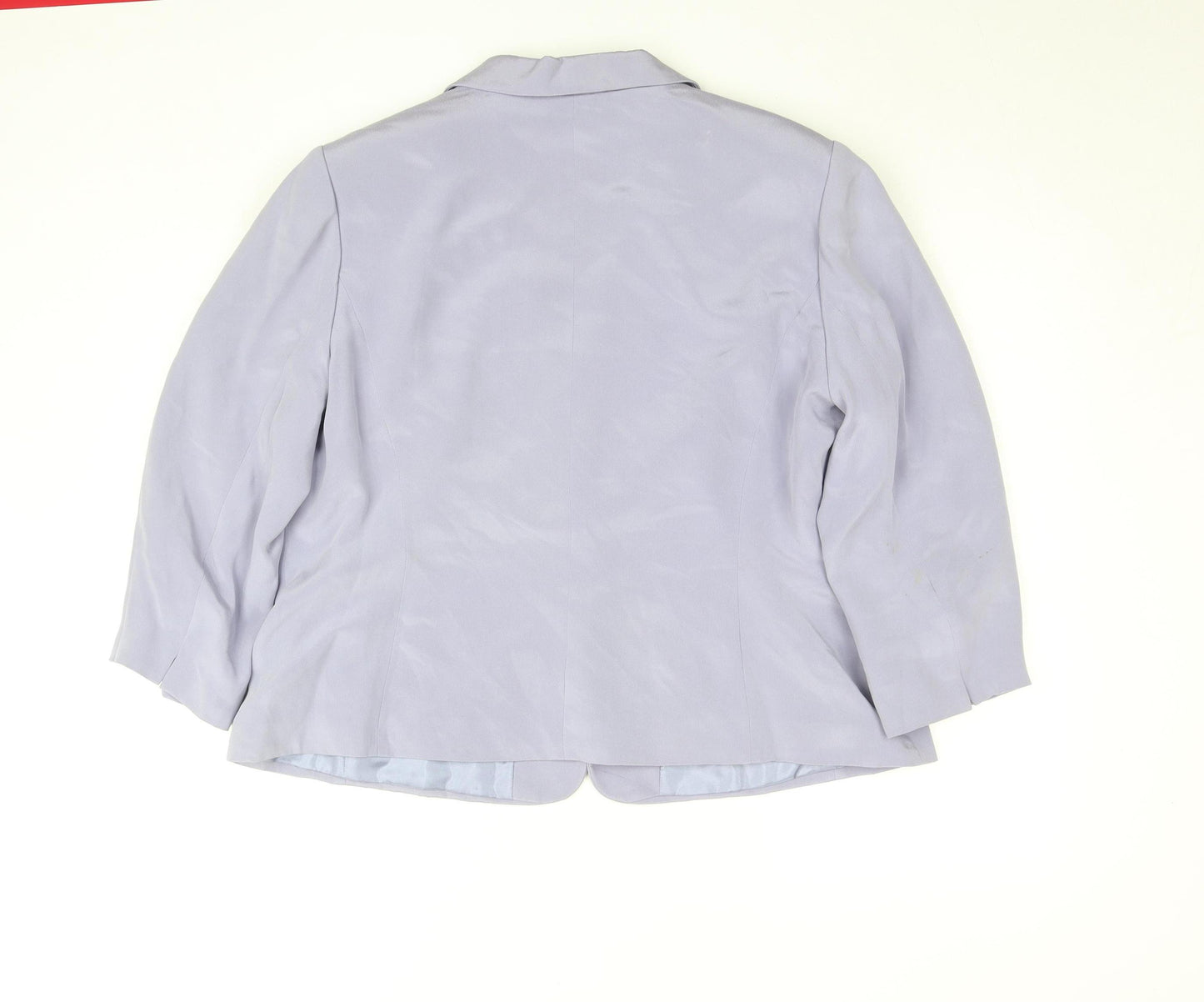 Windsmoor Womens Purple 3/4 Sleeve Lined Blazer Size 14
