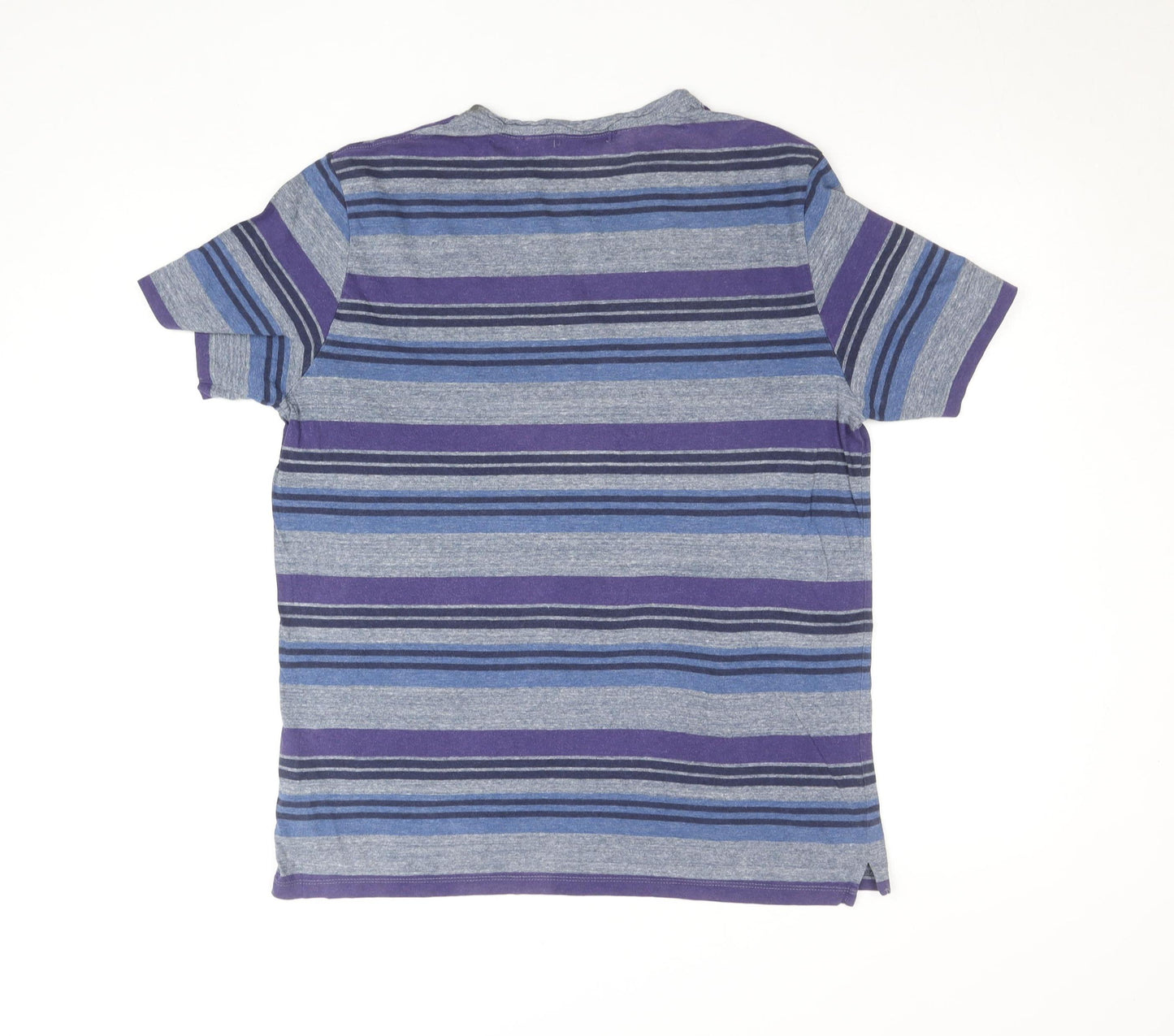 Paul Smith Jeans Men's Grey Blue Striped Crew Neck T-Shirt M