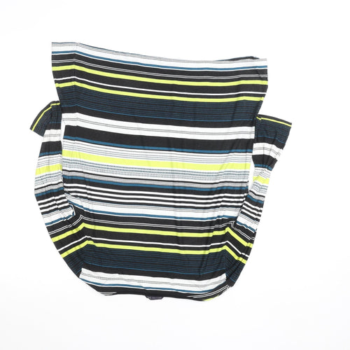 Marks and Spencer Women's Multicoloured Striped 3/4 Sleeve Jersey Top Size 18