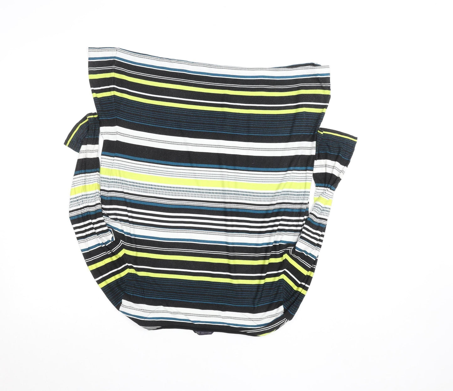 Marks and Spencer Women's Multicoloured Striped 3/4 Sleeve Jersey Top Size 18