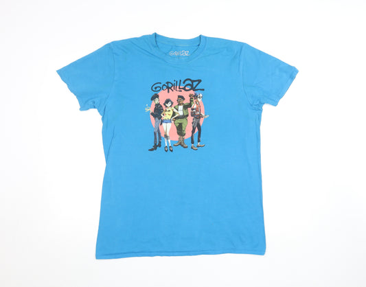 Gorillaz Men's Blue Graphic Band T-Shirt Size L